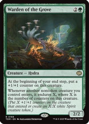 Warden of the Grove (166) [Promo Pack: Tarkir: Dragonstorm]  Foil