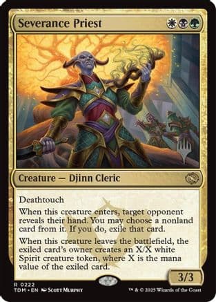Severance Priest (222) [Promo Pack: Tarkir: Dragonstorm]  Foil