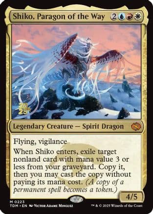 Shiko, Paragon of the Way (223) [Prerelease Cards]  Foil
