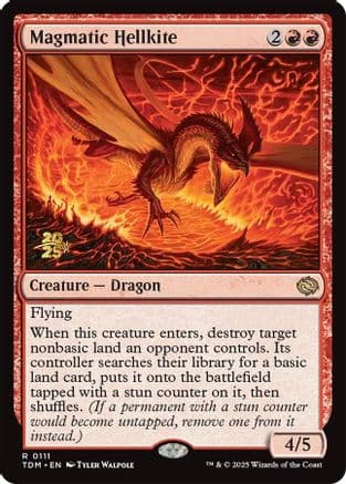 Magmatic Hellkite (111) [Prerelease Cards]  Foil