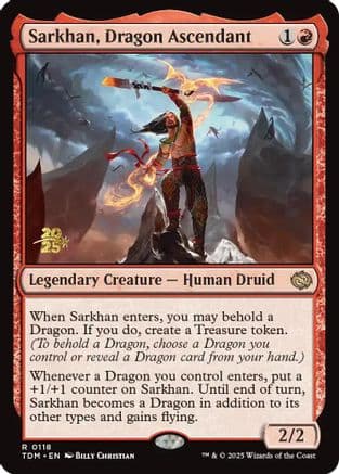 Sarkhan, Dragon Ascendant (118) [Prerelease Cards]  Foil