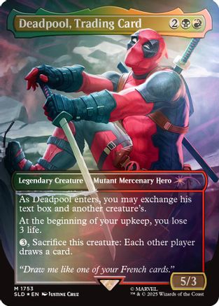 Deadpool, Trading Card (Rainbow Foil) (1753) [Secret Lair Drop Series]