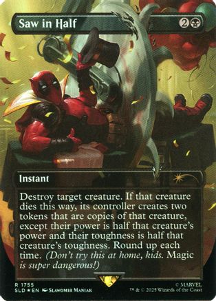 Saw in Half (Rainbow Foil) (1755) [Secret Lair Drop Series]  Foil