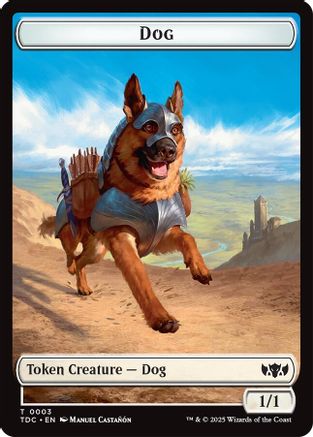 Dog // Goblin Double-Sided Token (3 // 12) [Commander: Tarkir: Dragonstorm]