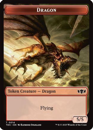 Dragon (0014) // Treasure Double-Sided Token (14 // 16) [Commander: Tarkir: Dragonstorm]
