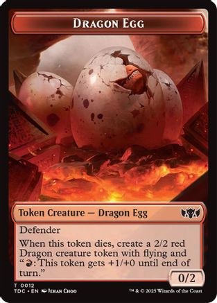 Dragon Egg // Dragon (0013) Double-Sided Token (12 // 13) [Commander: Tarkir: Dragonstorm]