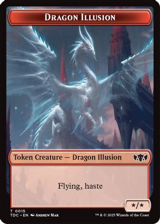Dragon Illusion // Monk Double-Sided Token (15 // 3) [Commander: Tarkir: Dragonstorm]