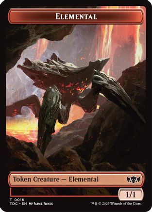 Elemental (0016) // Gold Double-Sided Token (16 // 29) [Commander: Tarkir: Dragonstorm]