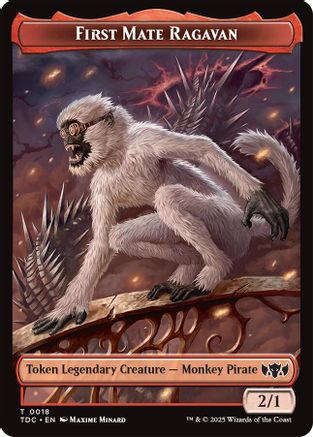 First Mate Ragavan // Treasure Double-Sided Token (18 // 16) [Commander: Tarkir: Dragonstorm]
