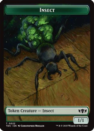 Insect (0022) // Plant Double-Sided Token (22 // 24) [Commander: Tarkir: Dragonstorm]