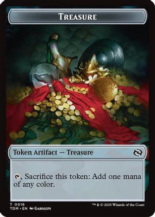 Treasure // Zombie Druid Double-Sided Token (16 // 10) [Commander: Tarkir: Dragonstorm]