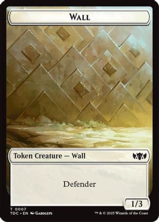 Wall // Spider Double-Sided Token (7 // 25) [Commander: Tarkir: Dragonstorm]