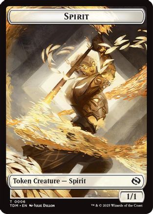 Spirit (0006) // Spirit (0007) Double-Sided Token (6 // 7) [Tarkir: Dragonstorm]  Foil