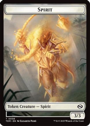 Spirit (0008) // Spirit (0009) Double-Sided Token (8 // 9) [Tarkir: Dragonstorm]