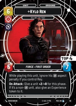 Kylo Ren - Killing the Past (Top 4) | Foil (48)  [Organized Play Promos]