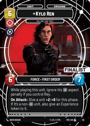 Kylo Ren - Killing the Past (Finalist) | Foil (49)  [Organized Play Promos]