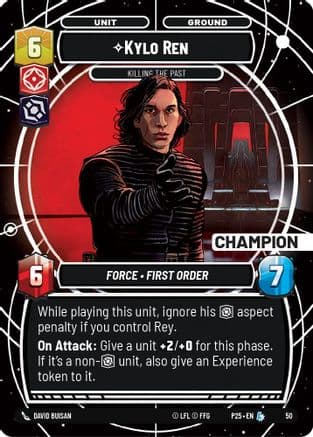 Kylo Ren - Killing the Past (Champion) | Foil (50)  [Organized Play Promos]