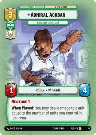 Admiral Ackbar - Brilliant Strategist | Foil (39)  [Organized Play Promos]
