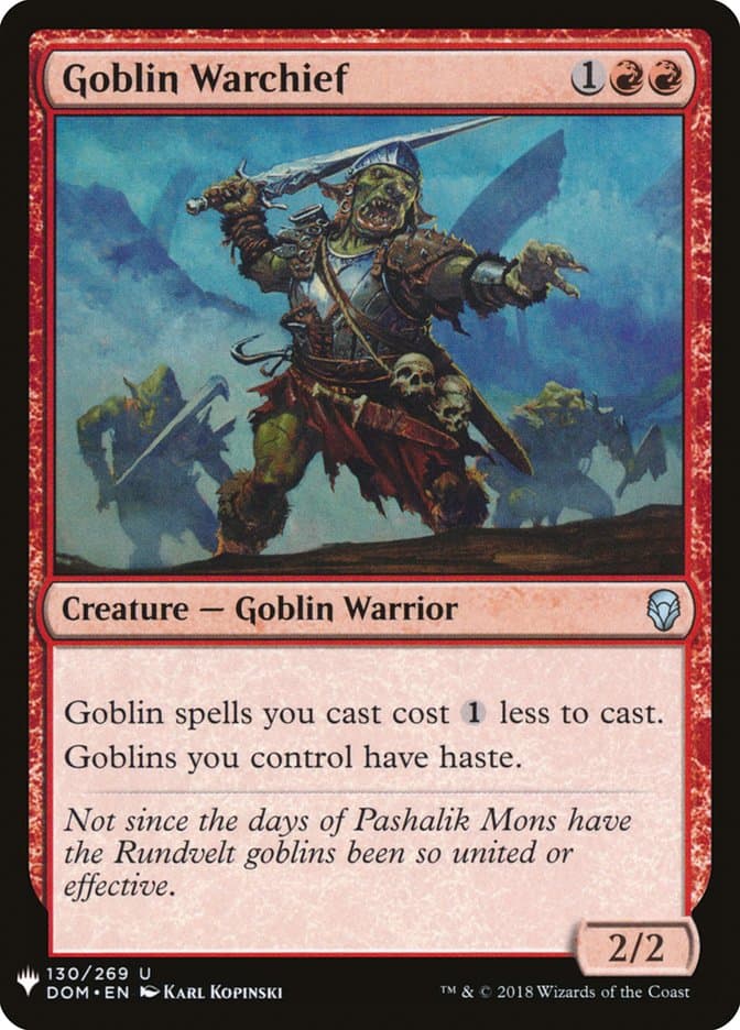 Goblin Warchief |  (DOM-130) [The List]