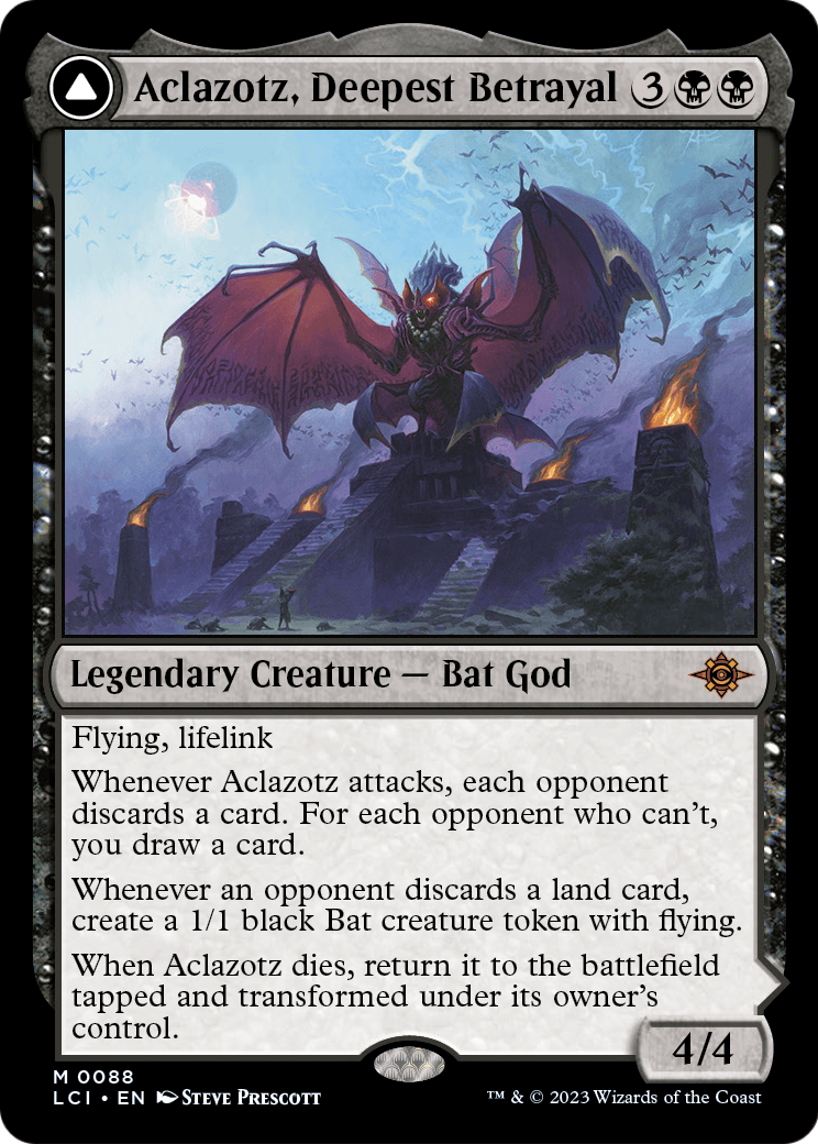 Aclazotz, Deepest Betrayal // Temple of the Dead [The Lost Caverns of Ixalan] Foil
