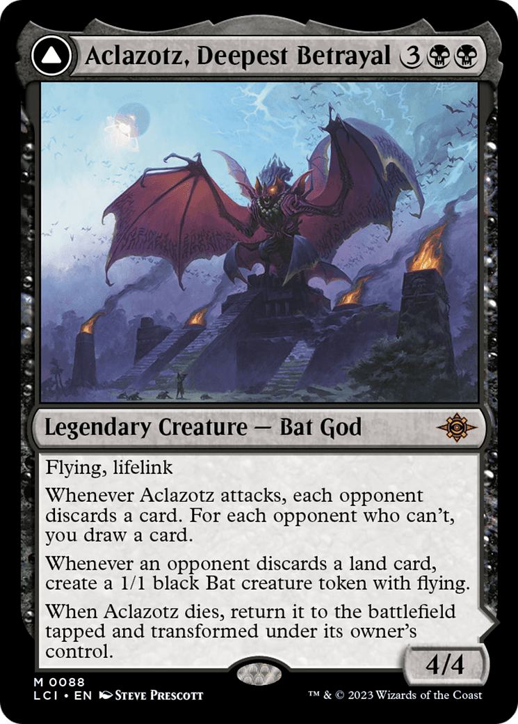 Aclazotz, Deepest Betrayal // Temple of the Dead [The Lost Caverns of Ixalan] Foil