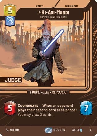 Ki-Adi-Mundi - Composed and Confident | Foil (2)  [Judge Promos]