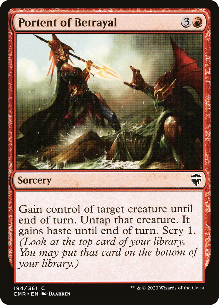 Portent of Betrayal [Commander Legends] Foil