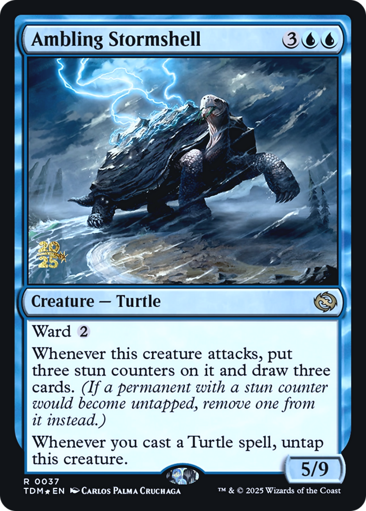 Ambling Stormshell (037) [Prerelease Cards]  Foil