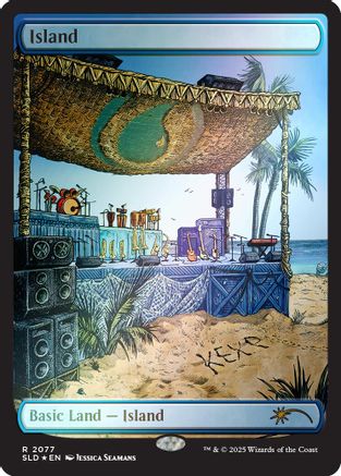 Island (2077) (Rainbow Foil) (2077) [Secret Lair Drop Series]