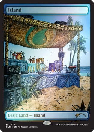 Island (2077) (Rainbow Foil) (2077) [Secret Lair Drop Series]