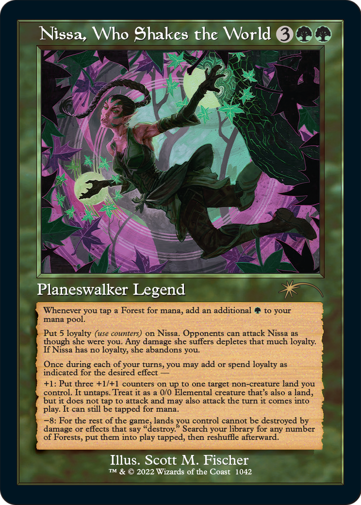 Nissa, Who Shakes the World (Retro) [Secret Lair Drop Series] Foil