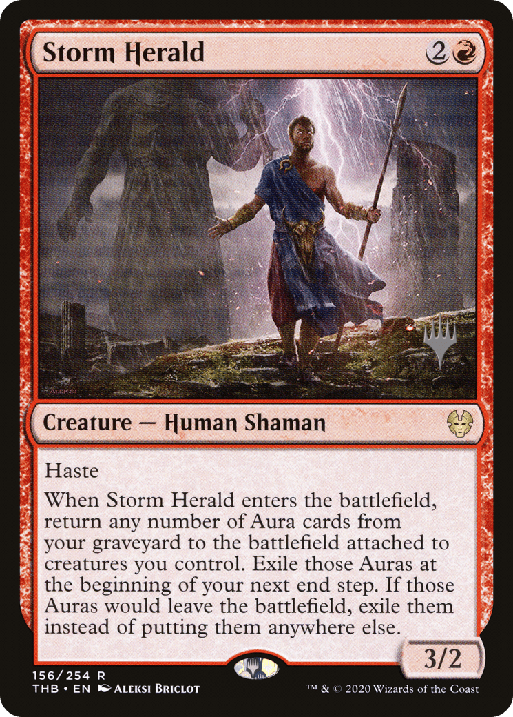 Storm Herald (Promo Pack) [Theros Beyond Death Promos] Foil