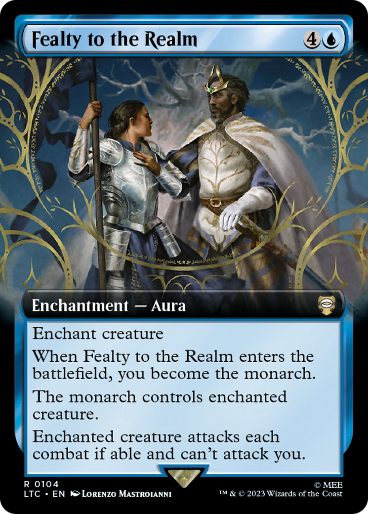 Fealty to the Realm (104) [Tales of Middle-earth Commander] : (Extended Art) Foil