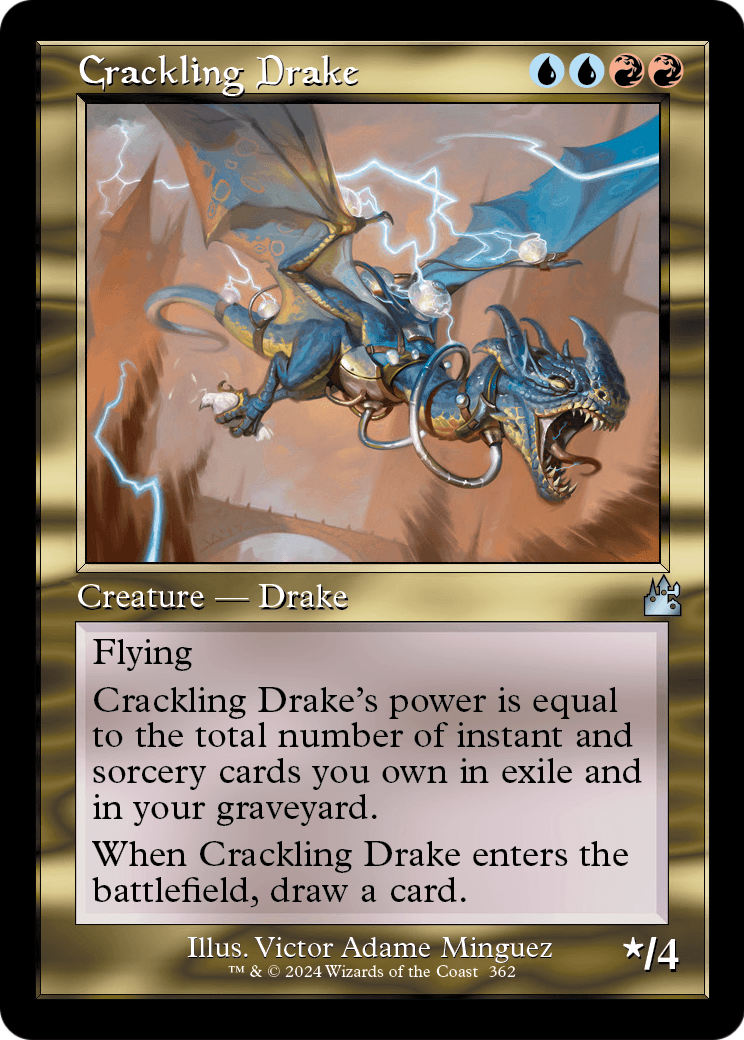 Crackling Drake (Retro Frame) [Ravnica Remastered] Foil