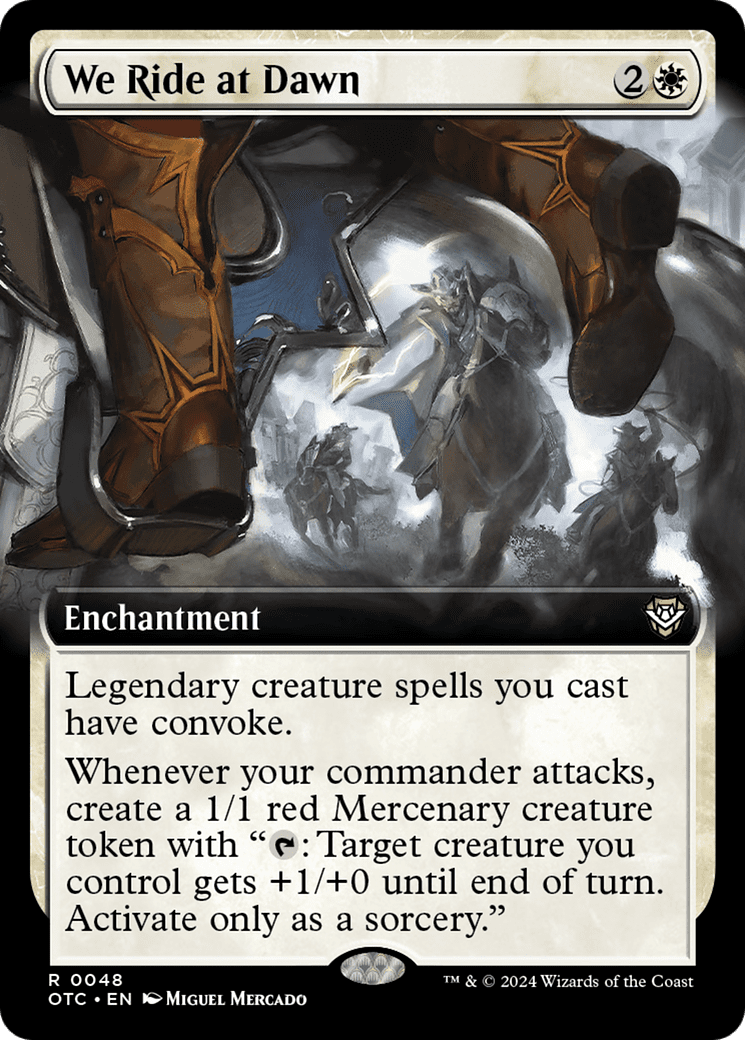 We Ride at Dawn (Extended Art) [Outlaws of Thunder Junction Commander] Foil