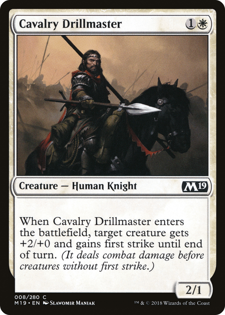 Cavalry Drillmaster [Core Set 2019] Foil