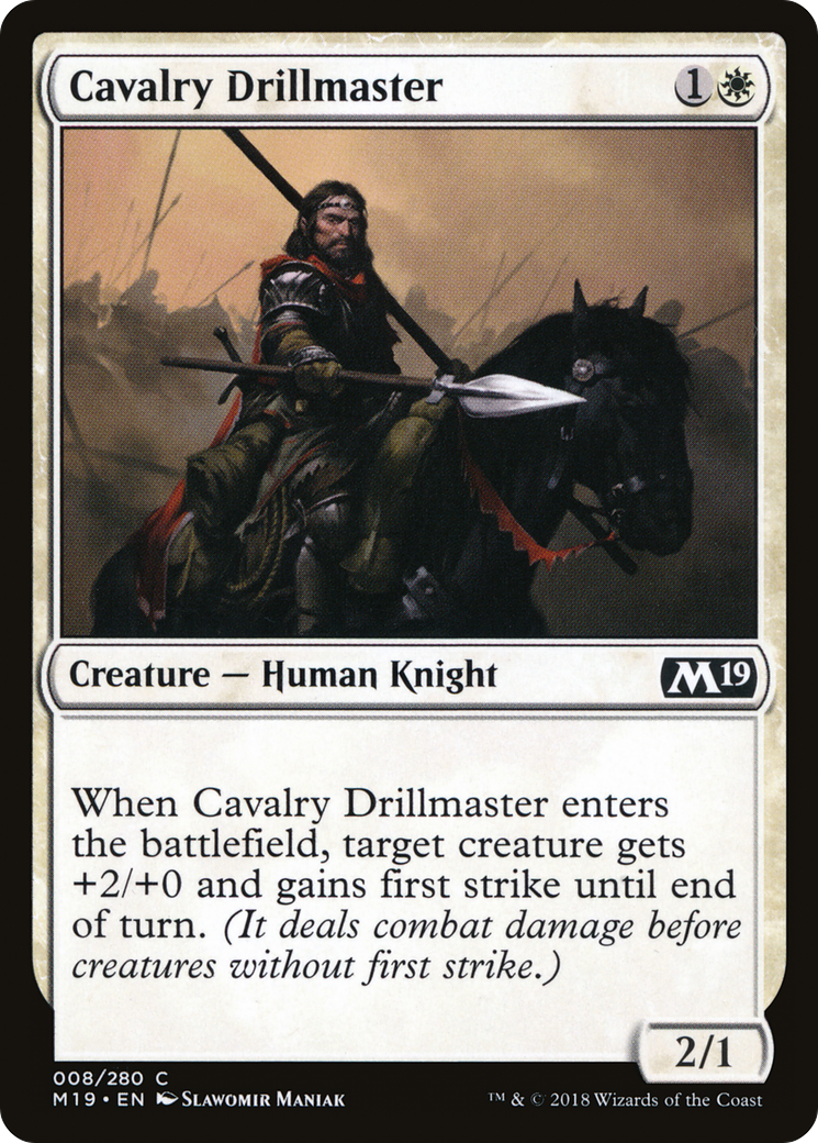 Cavalry Drillmaster [Core Set 2019] Foil