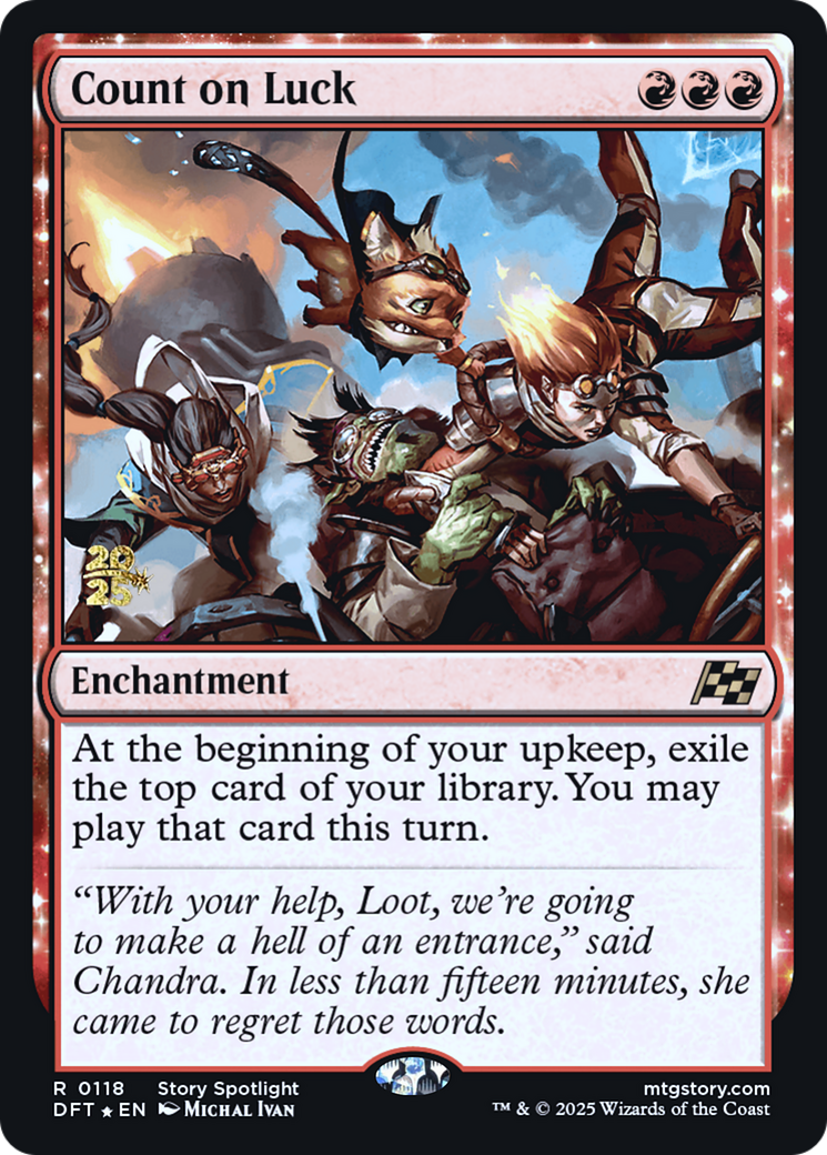 Count on Luck (-118) [Prerelease Cards]  Foil