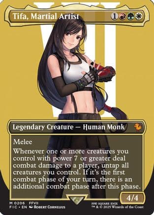 Tifa, Martial Artist (Borderless) (206) [Commander: FINAL FANTASY]  Foil