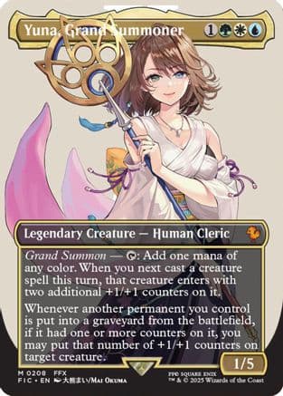 Yuna, Grand Summoner (Borderless) (208) [Commander: FINAL FANTASY]  Foil
