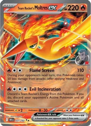 Team Rocket's Moltres ex 031- SV10 Destined Rivals Holofoil