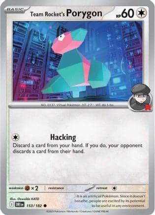 Team Rocket's Porygon 153- SV10 Destined Rivals Reverse Holofoil