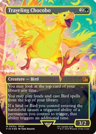Traveling Chocobo (Borderless) (Neon Ink Yellow) (511A) [FINAL FANTASY]