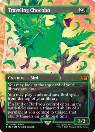 Traveling Chocobo (Borderless) (Neon Ink Green) (511D) [FINAL FANTASY]