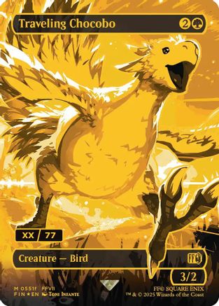 Traveling Chocobo (Borderless) (Serial Numbered) (551F) [FINAL FANTASY]  Foil