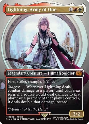 Lightning, Army of One (Borderless) (0320) (320) [FINAL FANTASY]  Foil