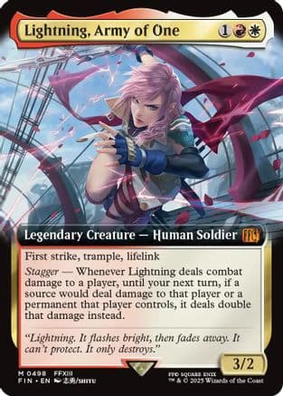 Lightning, Army of One (Extended Art) (498) [FINAL FANTASY]  Foil