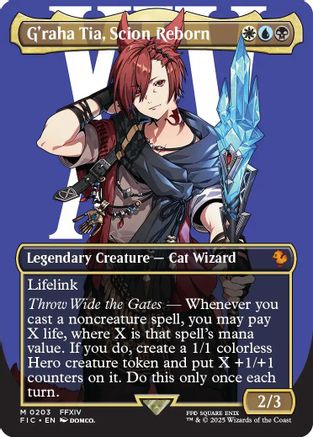 G'raha Tia, Scion Reborn (Borderless) (203) [Commander: FINAL FANTASY]  Foil