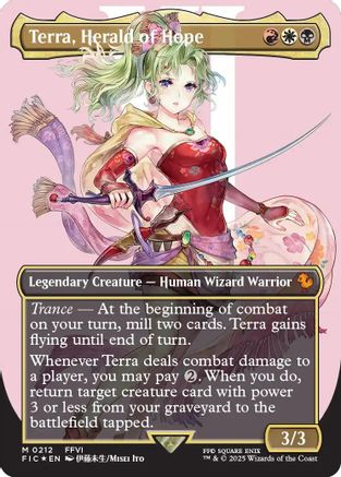 Terra, Herald of Hope (Borderless) (Surge Foil) (212) [Commander: FINAL FANTASY]