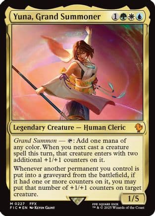 Yuna, Grand Summoner (Surge Foil) (227) [Commander: FINAL FANTASY]  Foil